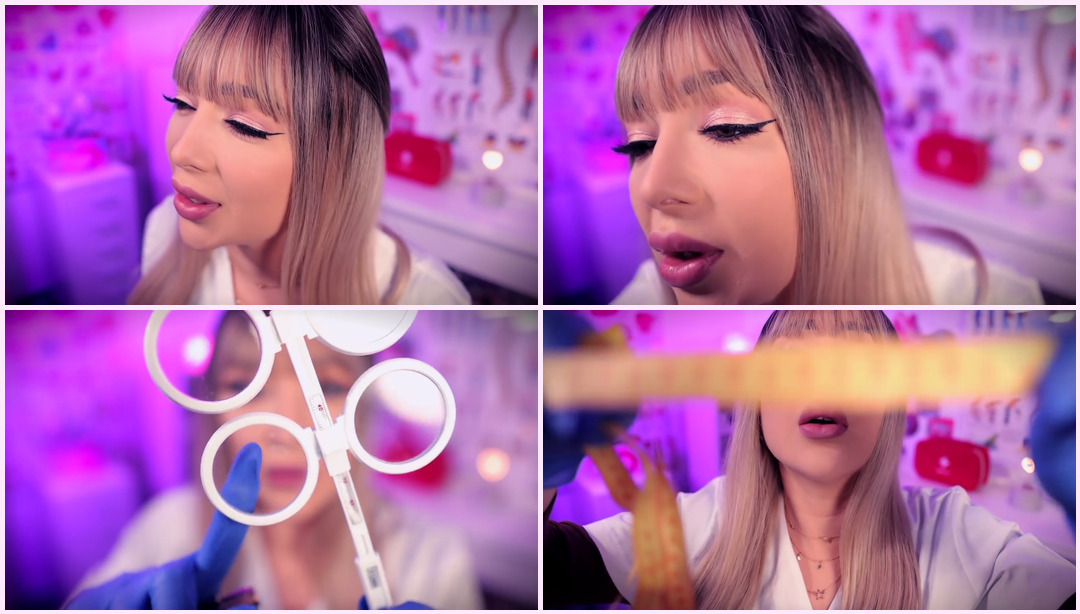 ASMR Flirty Doctor 衡量你的黑幕业务（颅神经检查，医疗角色扮演） Tati ASMR视频