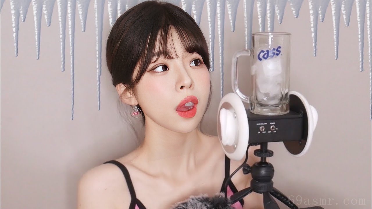 ASMR吃冰声音│，冰嘴声音，耳语