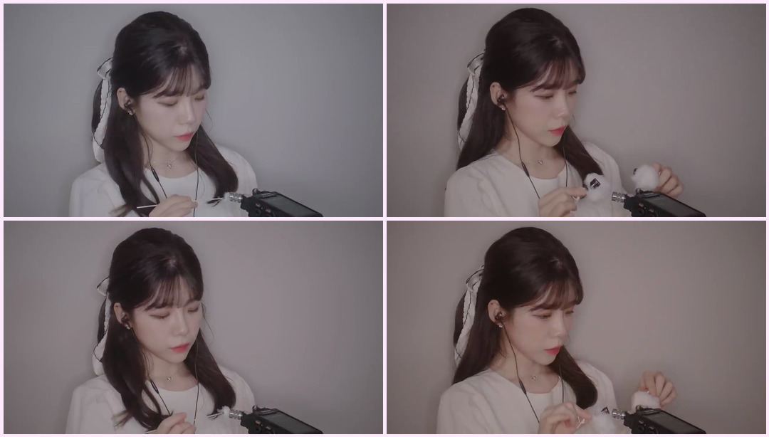 ASMR , 挠痒痒的毛茸茸的耳朵清洁 妍珠 ASMR视频