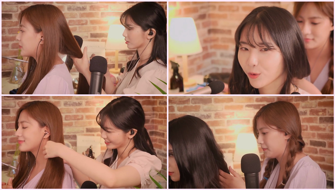 ASMR [头发梳理、按摩] 双胞胎Asmr ASMR视频