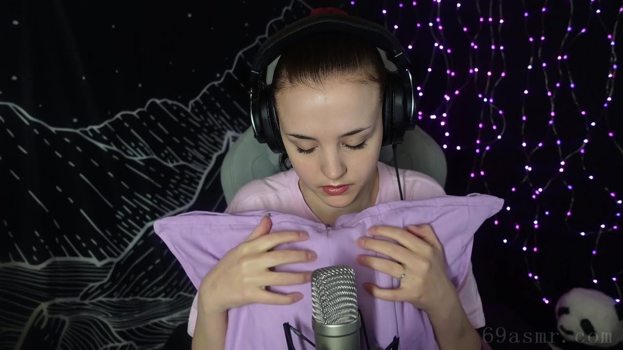 ASMR - 抓麦克风和织物（牛仔裤、枕头和帽子）