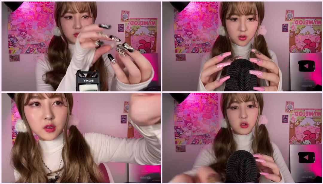 ASMR 各种 Gyaru 指甲尖声音，带有 3 个麦克风 + 敲击，嘴巴的声音 Noah ASMR视频
