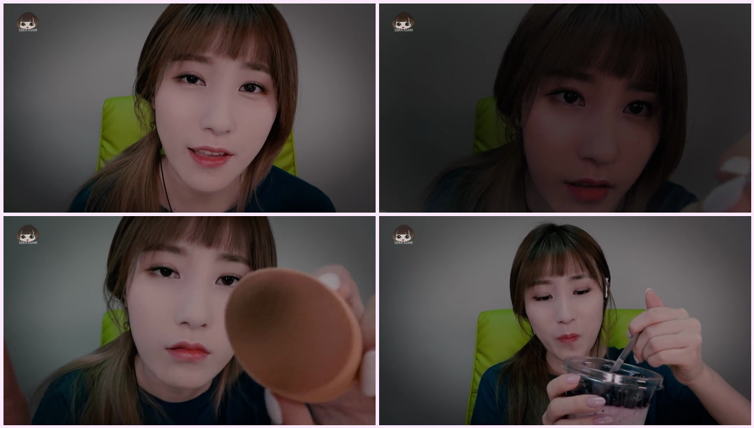 韩国人做我的小妹妹的化妆英语双耳 ASMR 化妆 SERA ASMR视频