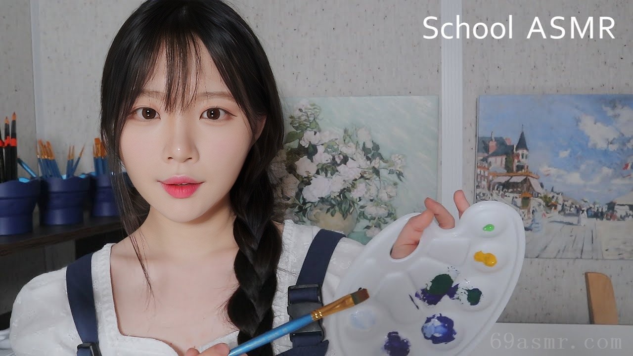 ASMR(Sub) 学校美术老师 情景剧 / 脸部彩绘、后视录制、脸部彩绘学校美术老师 RP