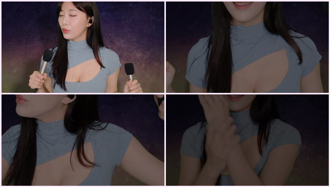 ASMR l 吹耳&抚摸（温暖的嘴充满风声 l 风无音、触） 空姐Asmr ASMR视频