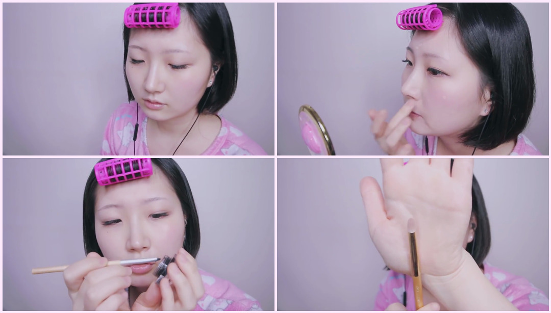 【韩版ASMR、ASMR韩版】一起准备Choppy Bang日常妆容|跟我一起准备|日常化妆 Eraing ASMR视频